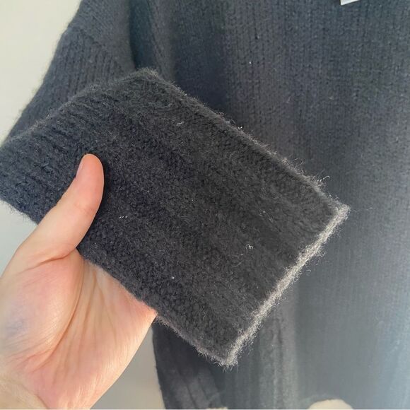 En Thread NWT Black Crew-Neck Wool-Blend Knit Sweater Size XS - Picture 3 of 8